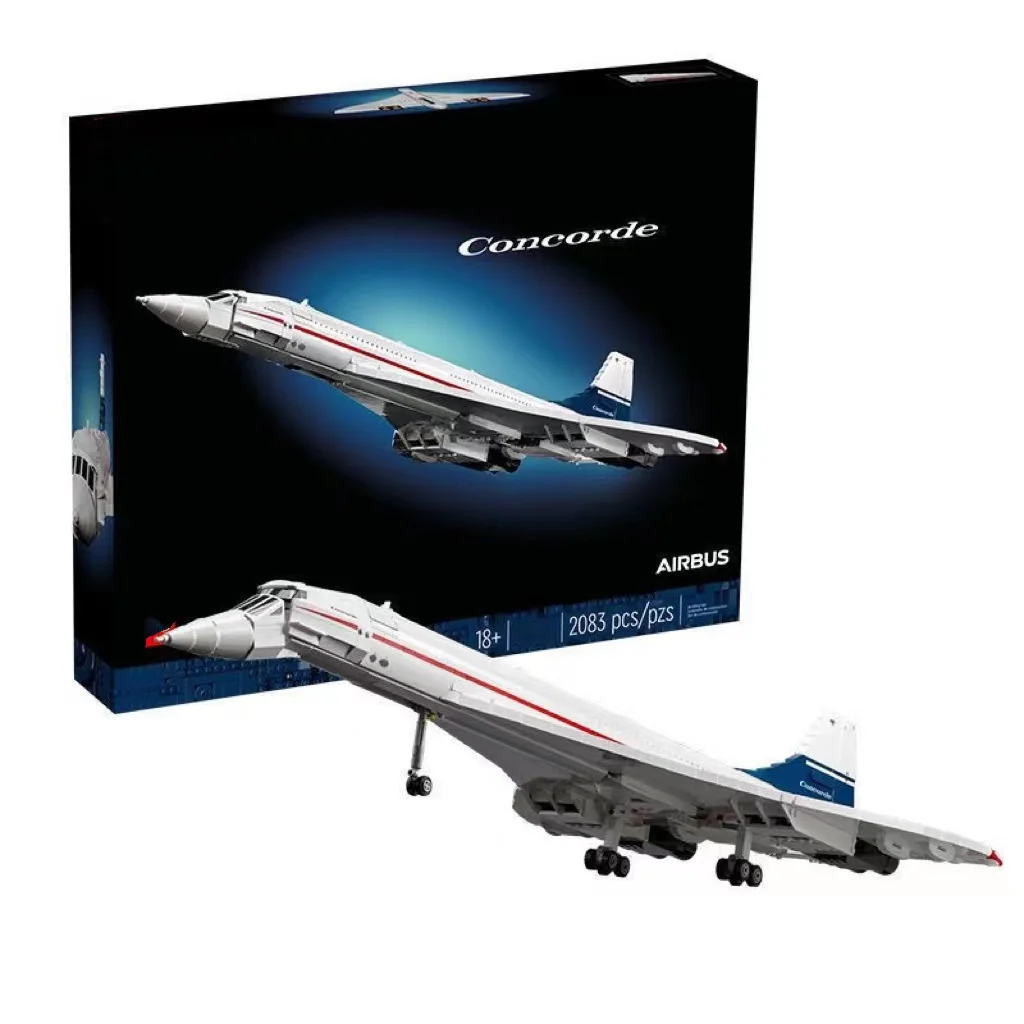 

2023 NEW 10318 Airbus Concorde Building Kit World’s first supersonic Airliner Space Shuttle Model Educational Toy for Children