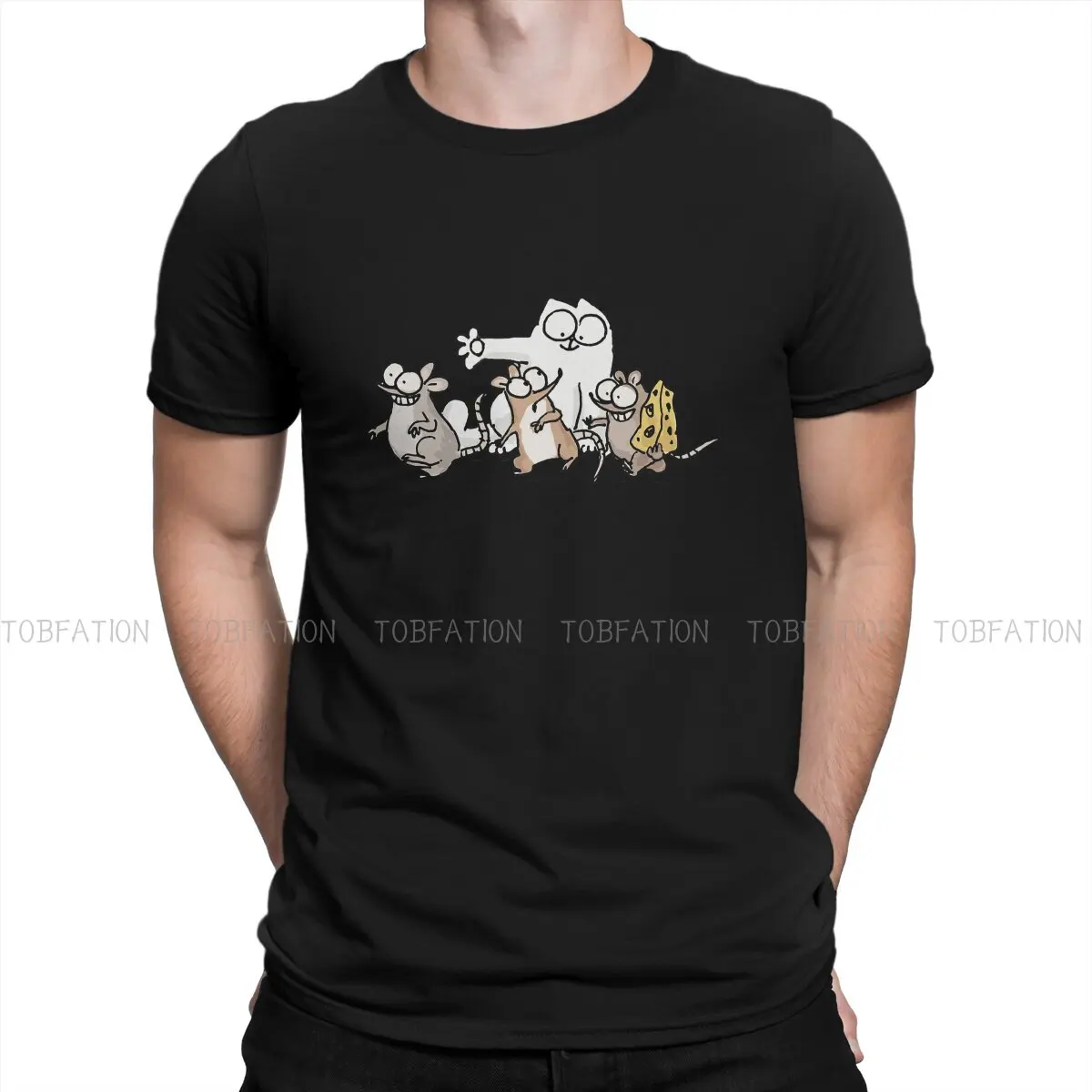 

Trending Round Collar TShirt Simon's Cat Freedom and Humor Whimsy Fabric Classic T Shirt Man's Clothes Fashion Big Sale