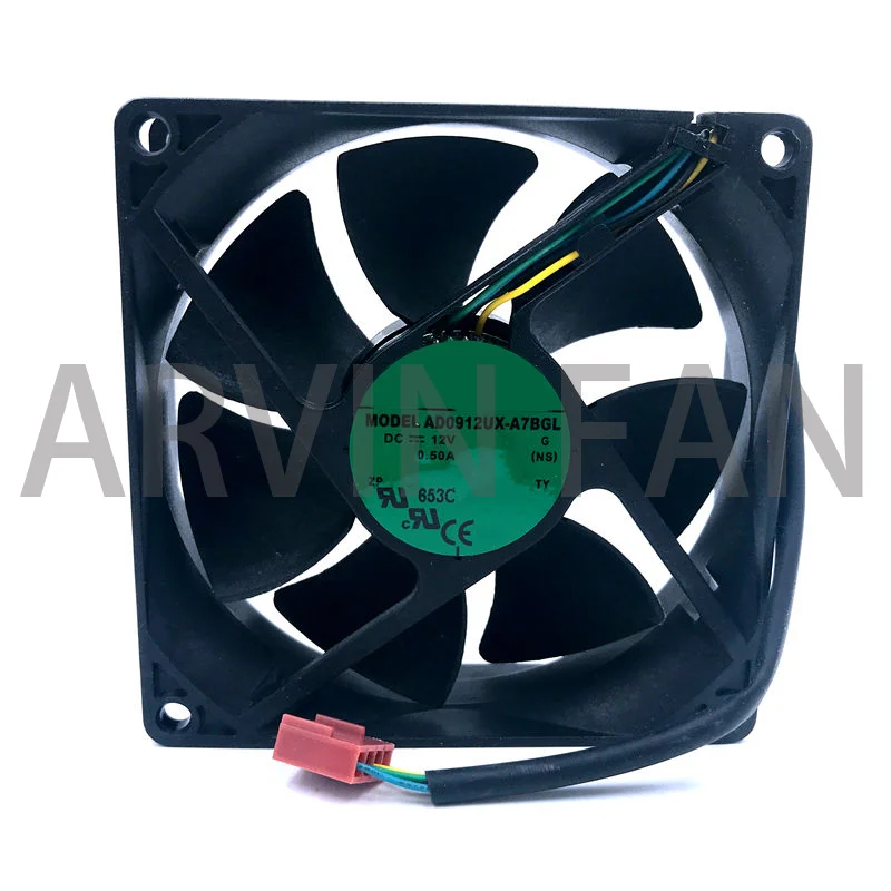 Новый 92 мм 90 мм PWM 12 в вентилятор AD0912UX-A7BGL 9225 3900 об/мин 50CFM CPU Охлаждающие вентиляторы