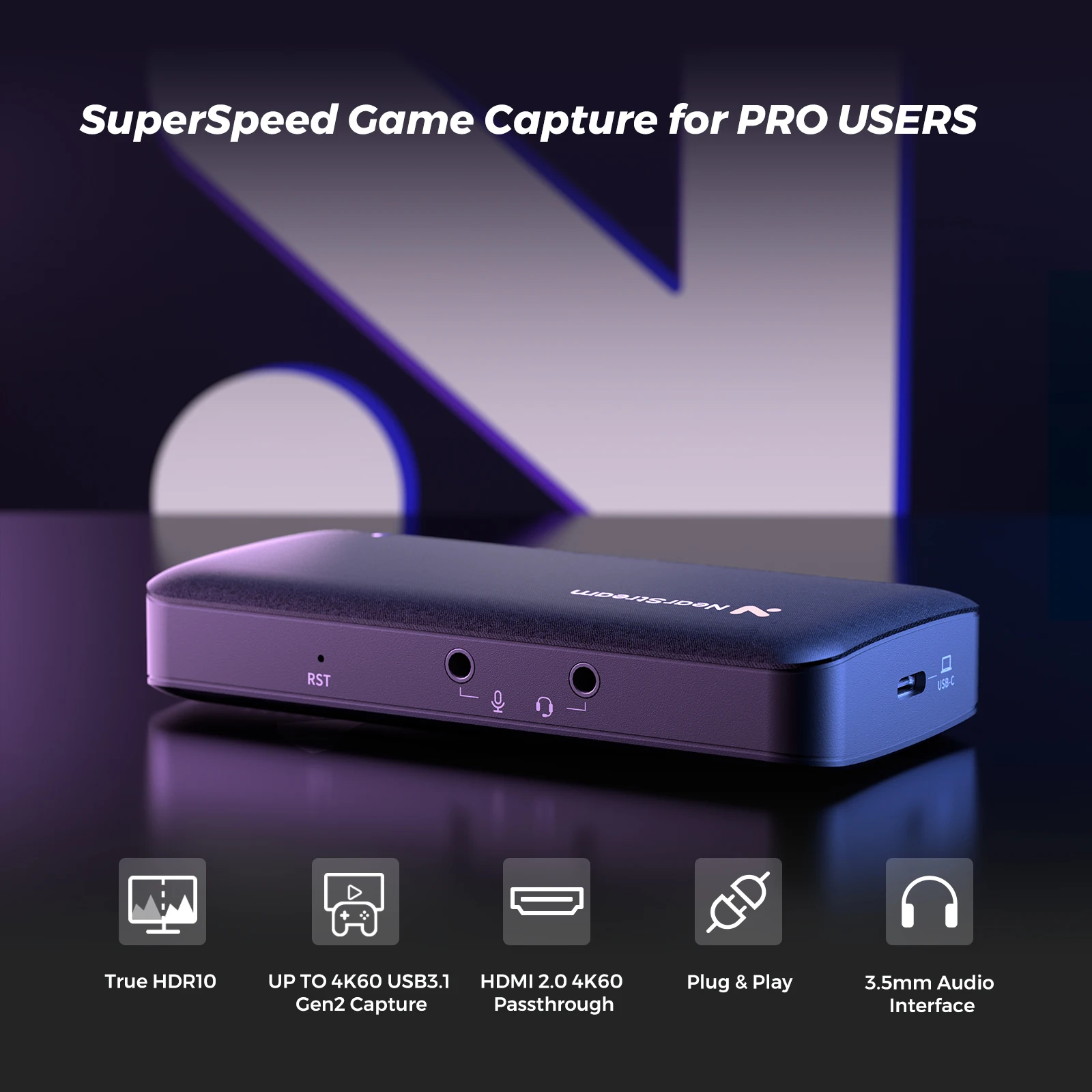 Карта захвата USB 3.1 NearStream Premium Ultra Low Latency 4K60 для камеры xbox, PS5, Switch и DSLR (art.: 3920cdf70d26d) - 3920cdf70d26d