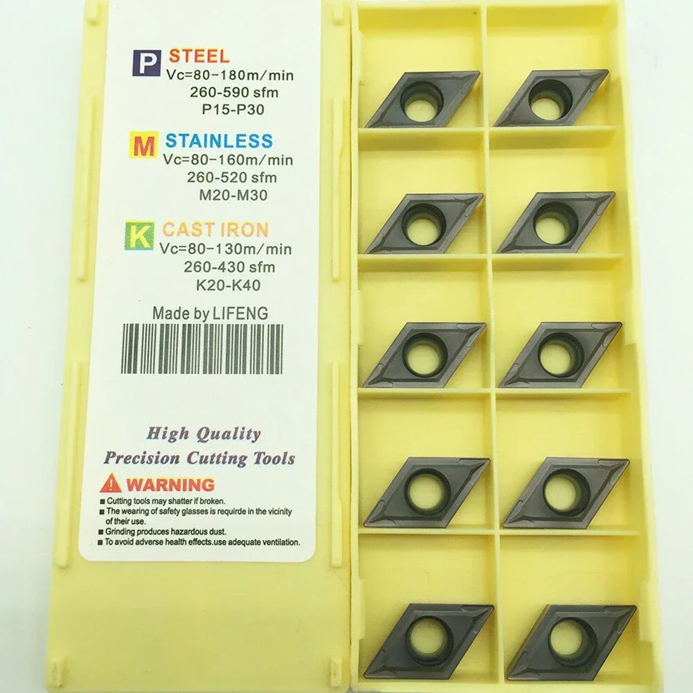 10 шт. DCMT11T304 LF6018 DCMT32.51 твердосплавная токарная вставка с ЧПУ для нержавеющей стали