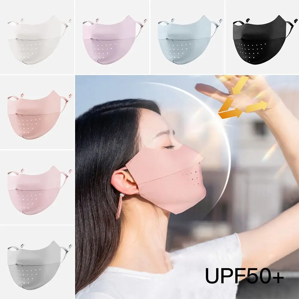 

Шарф для лица из вискозы с регулируемой пряжкой и защитой от УФ-лучей