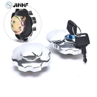 1pcs aluminum alloy motorcycle fuel gas tank cap cover lock set for honda cg125 spare part with two keys