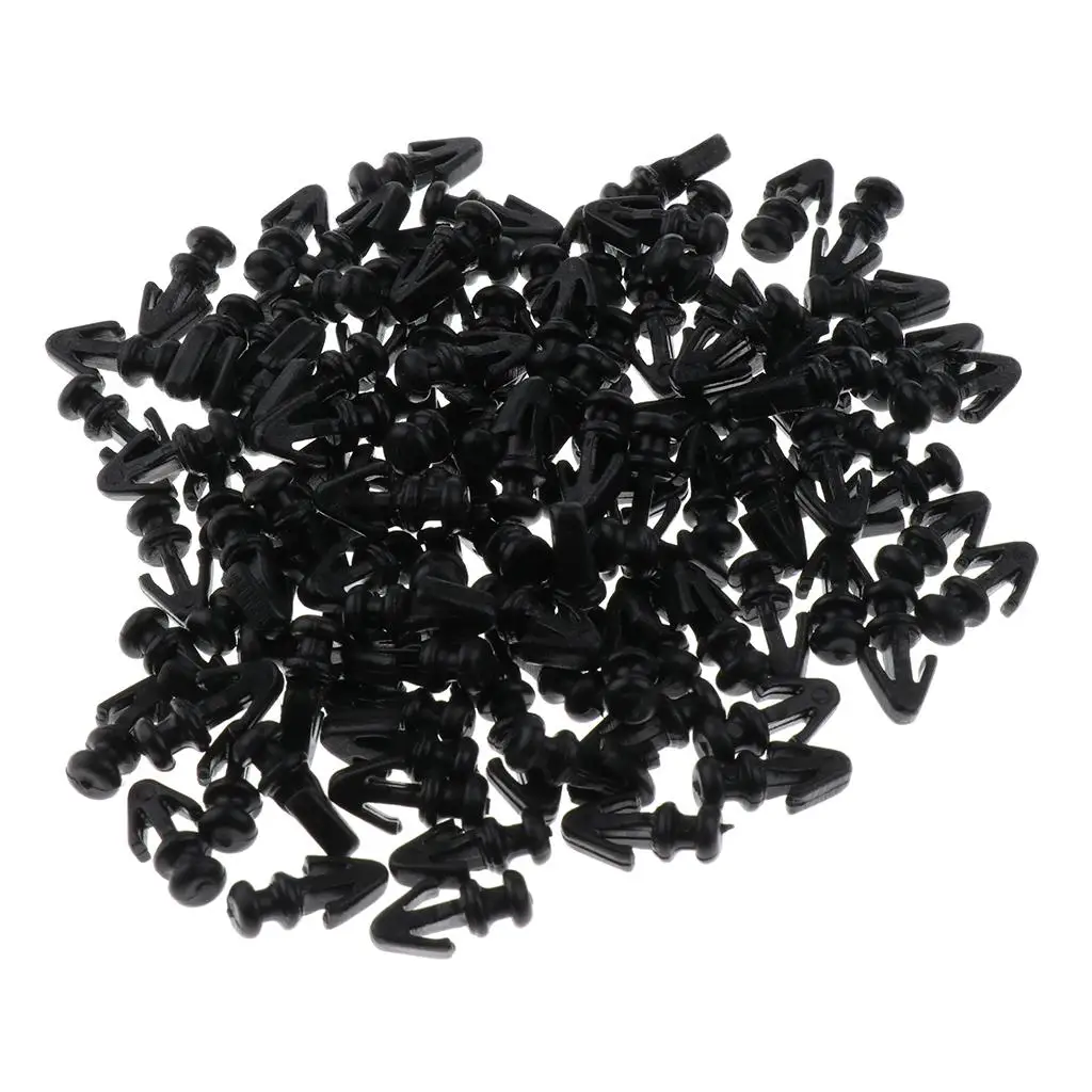 100 шт. черные молдинговые зажимы с отверстием 6 8 мм для фокуса