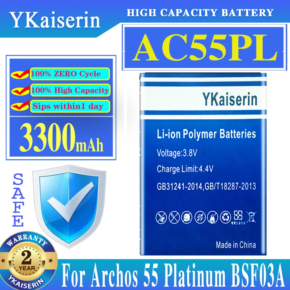 

Аккумуляторная батарея ykaisсеребрина для ar55 55 Platinum AC55PL BSF03A
