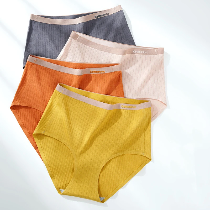 Купи Soft Cotton Women's Underwear Panties Sexy High Waist Briefs Women Breathable Comfortable Underpants Seamless Lingerie Briefs за 179 рублей в магазине AliExpress