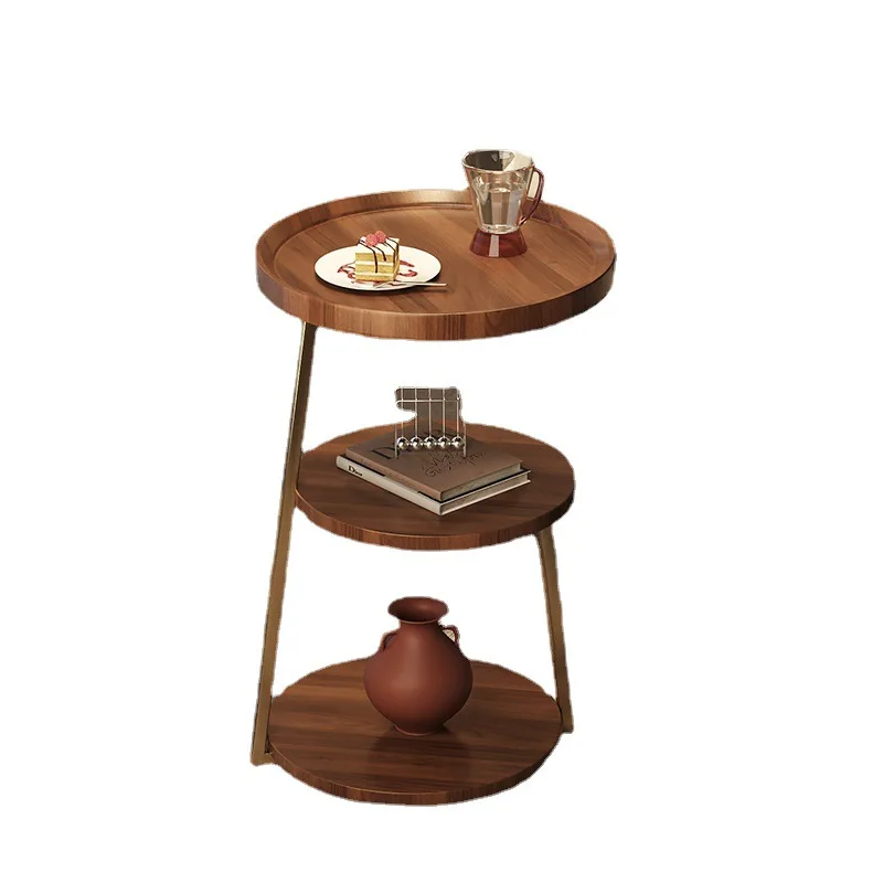 Скандинавский круглый журнальный столик для хранения вещей стол отдыха