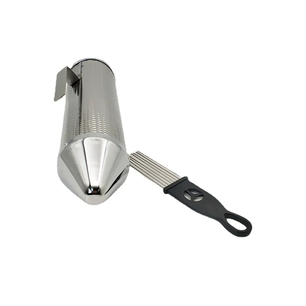 

Metal Guiro Shaker With Scraper Latin Percussion Shaker Metal With Scraper Conical Scraping Tube Frog Scream Accompaniment Tube