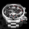 Fashion Men’s Stainless Steel Watches Luxury Quartz Wristwatch Calendar Luminous Clock Men Business Casual Watch 5
