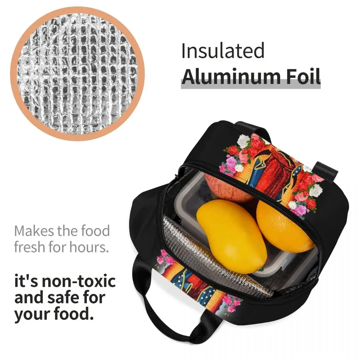 Многоразовый Ланч-бокс Дева Мария Гуадалупе водостойкий Мексиканский