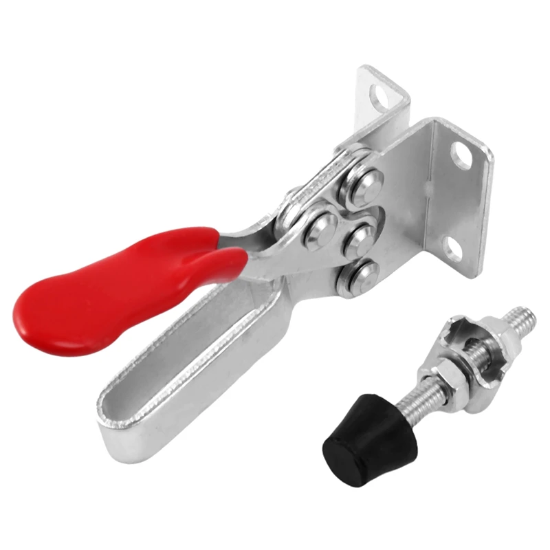 

10 Pcs Hand Tool Toggle Clamp 201-B Antislip Red Horizontal Clamp Switch Clamp Quick Release Tool