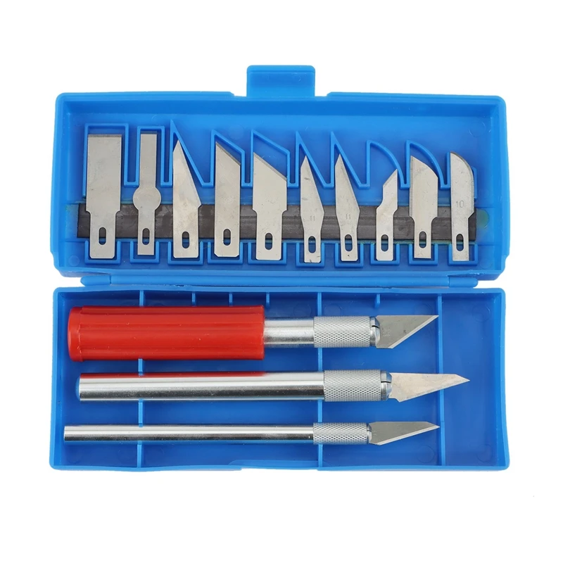 

HOT-13PCS Woodworking Engraving Tool Precision Set With Cutting Blade, Used For Art Modeling Scrapbook And Sculpture