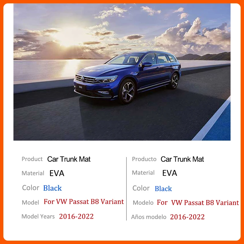 Коврик для багажника Volkswagen VW Passat B8 универсальный вариант 2016 2017 2018 2019 2020 2021 2022