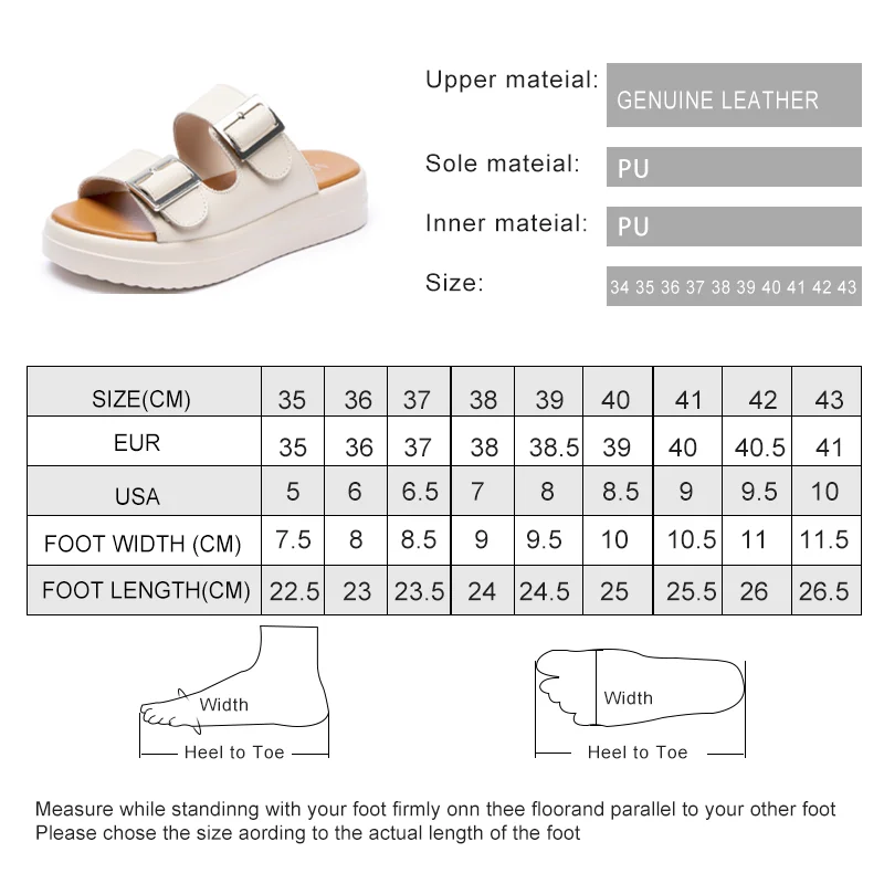 AIYUQI Women Slippers Natural Skin 2023 New Fashion Women's Summer Slippers Genuine Leather Casual Beach Slippers Women