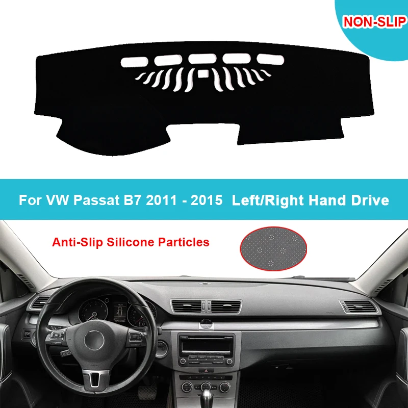 

Car Dashboard Cover DashMat for Volkswagen VW Passat B7 2011-2015 Flannel Suede Polyester Carpet Cape Protector Sun Shade