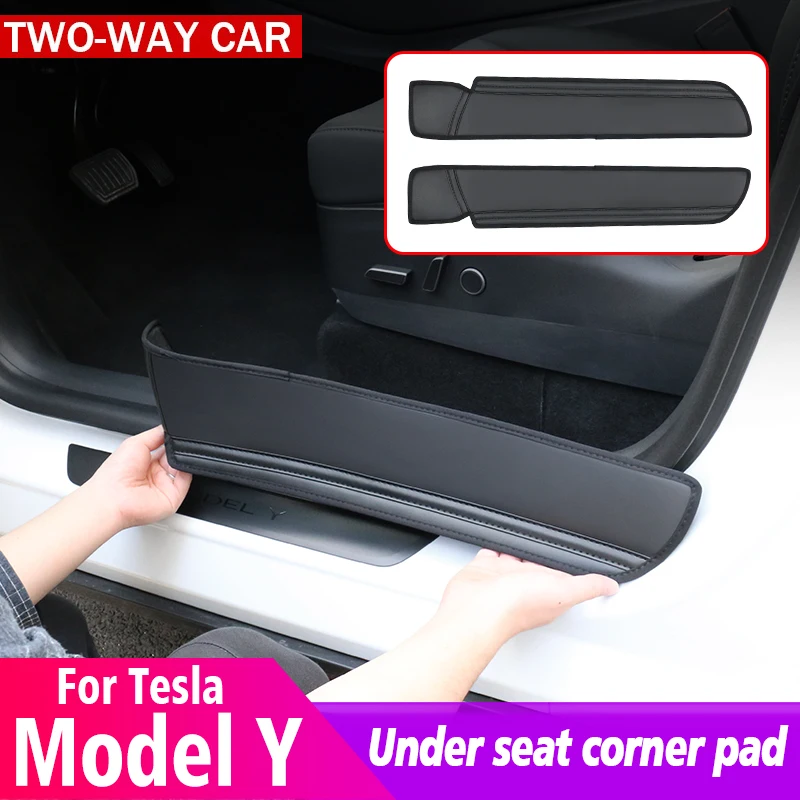 

Car Seat Lower Side Corner Pad Rear Seat Lower Slide Rail Anti kick Pad Interior Decoration Refit Accessories For Tesla Model Y