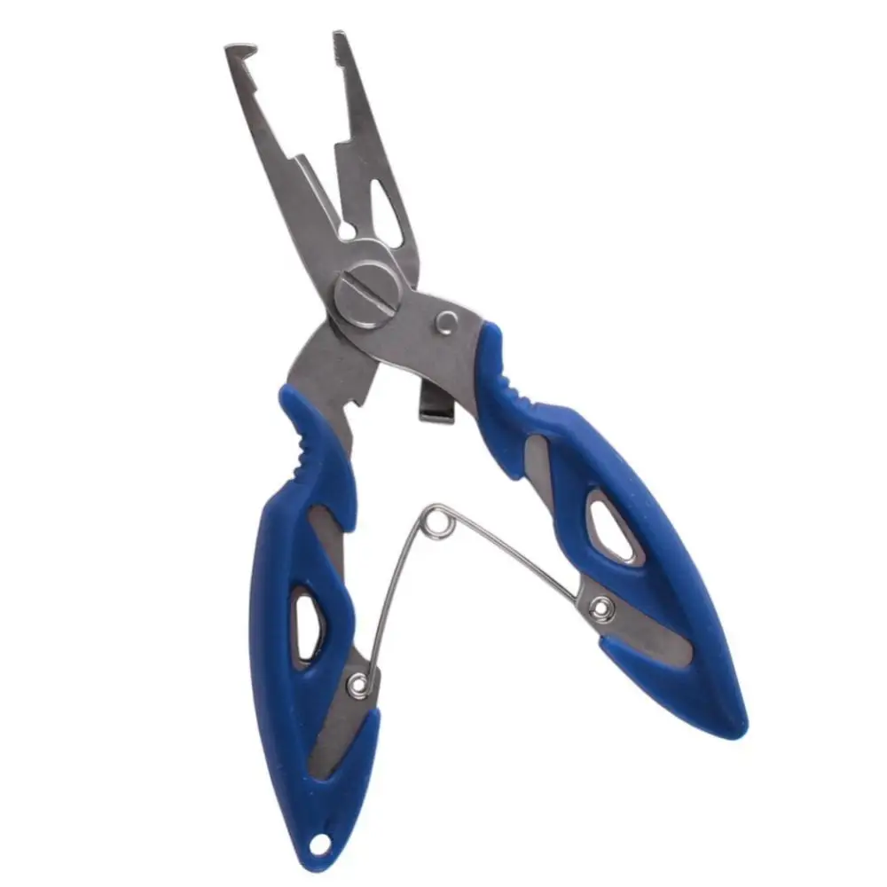 

Stainless Steel Fishing Plier Lengthened Pliers Mouth Design Hook Extractor Automatic Return Spring Lure Pliers Convenient Quick