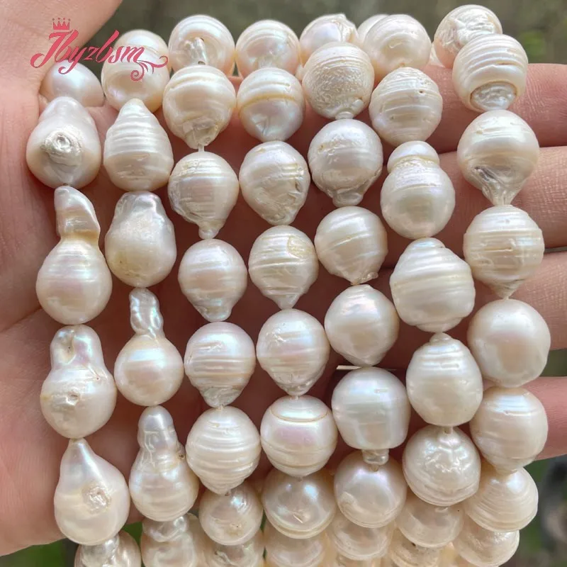 10x12-12x15mm Freeform Baroque White Edsion Reborn Keshi Natural Freshwater Pearl Stone for DIY Accessories Jewelry Making 15