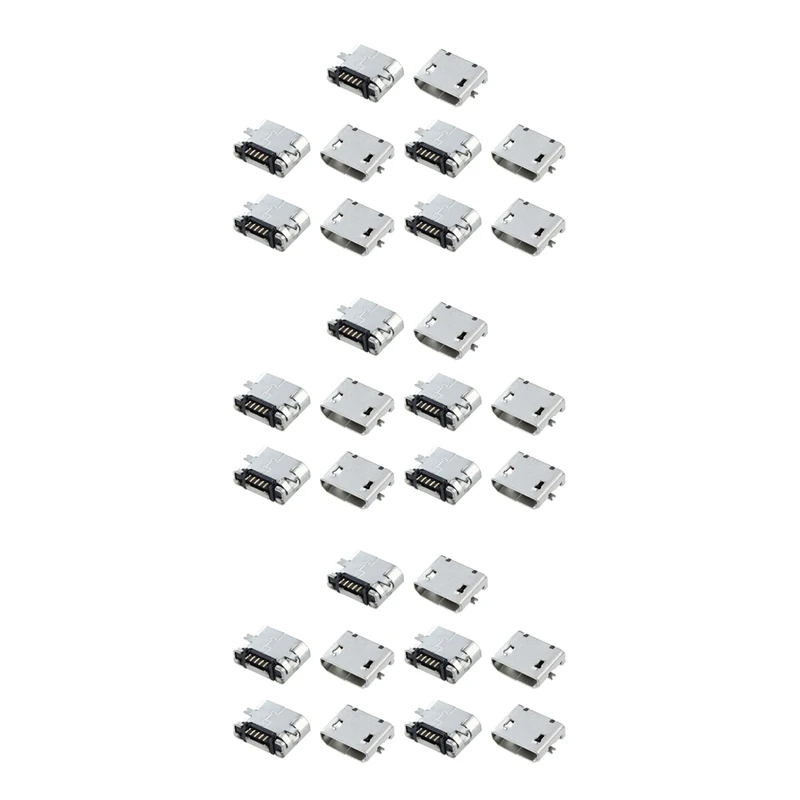 

30 Pcs Spare Parts Type B Micro USB Female Jack Connector Port Socket