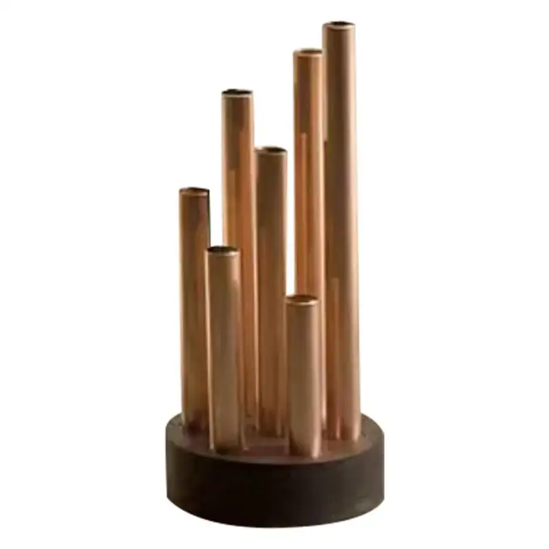 

Flower Vase Tube Nordic Style Metal Gold Vase Dried Flower Holder Home Entrance Offices Decorations Supplies Tabletop Flowerpot