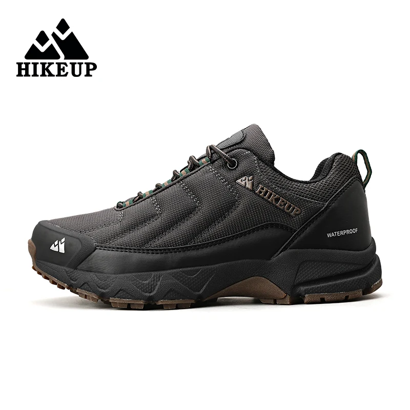 HIKEUP Men Hiking Boots Mesh Trekking Sneakers Breathable Durable Wearable Mountain Climbing Trail Jogging Outdoor Shoes