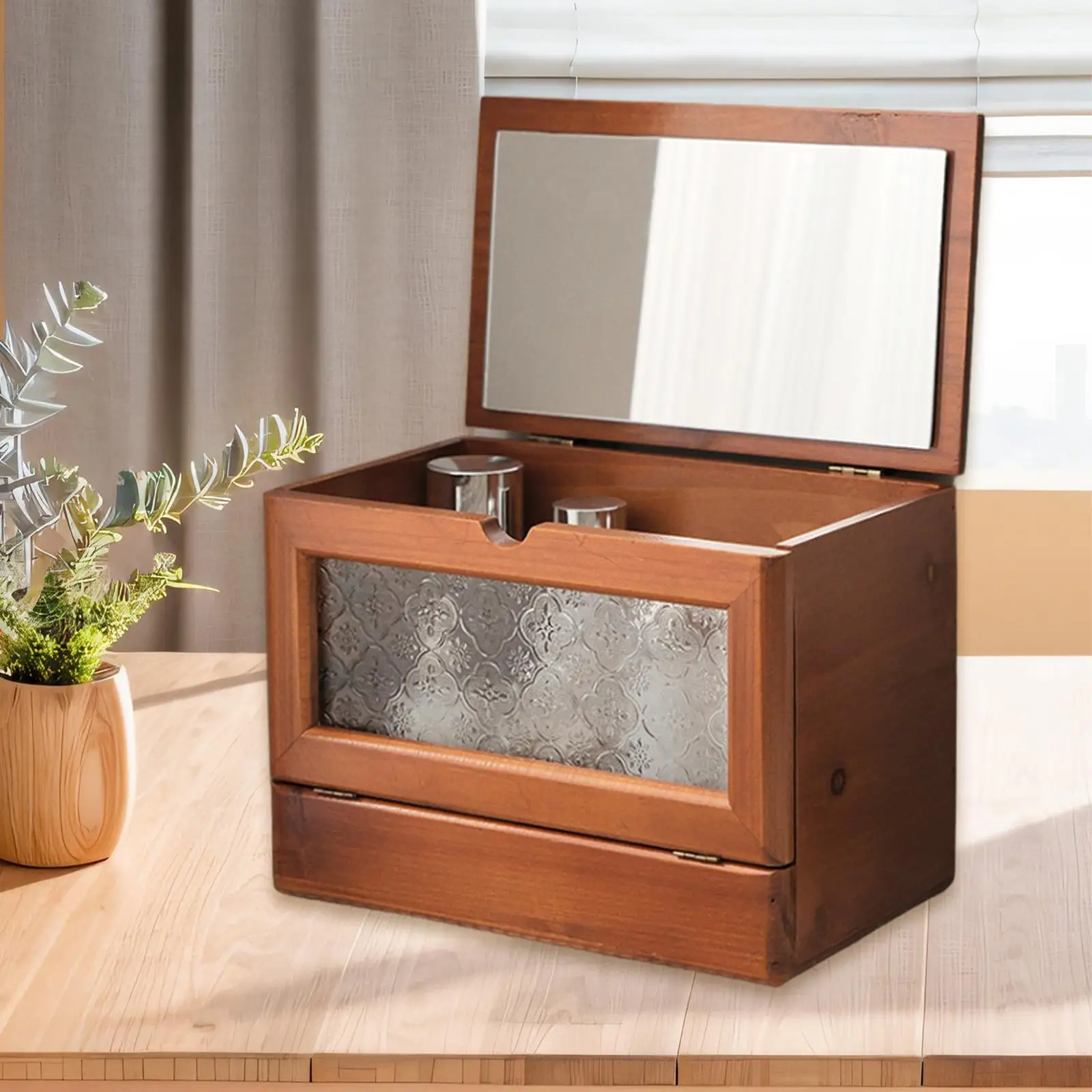 

Деревянный косметический органайзер