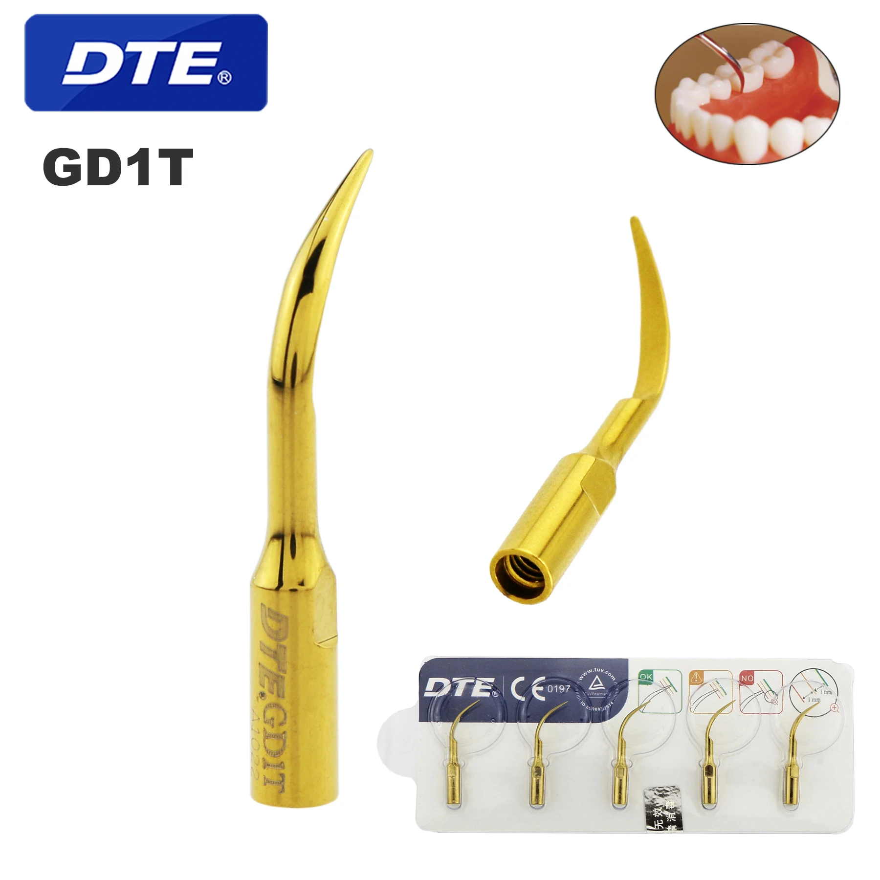 

Woodpecker DTE Dentistry Tools Dental Ultrasonic Scaler Tips Scaling Tips GD1T Fit NSK SATELEC Scaler Handpiece Dental Products