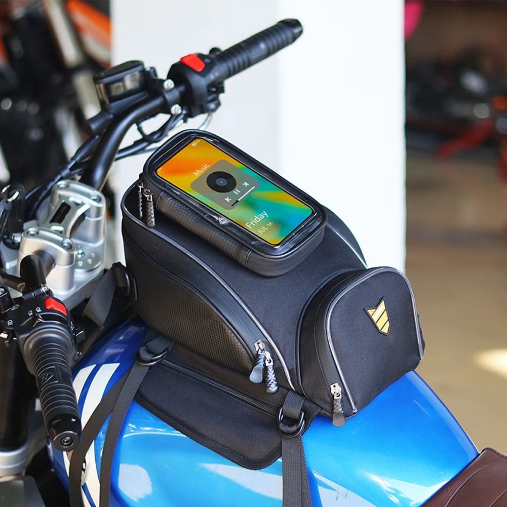 

Сумка для хранения рамы мотоцикла RZAHUAHU, держатель для сенсорного экрана телефона, седельная сумка, набор инструментов для хранения, быстросъемные аксессуары для верховой езды