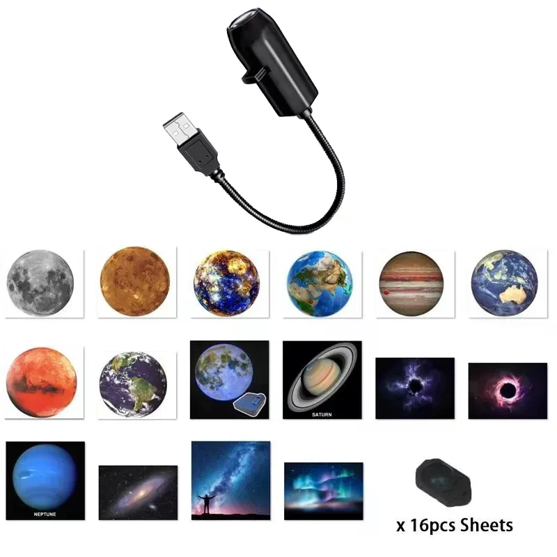 USB Потолок Луна Земля Проекция Атмосфера Свет Романтическое Украшение Спальни Галактический Проектор Звездное Небо Лампа Ночник (art.: 3920d477675c4) - 3920d477675c4