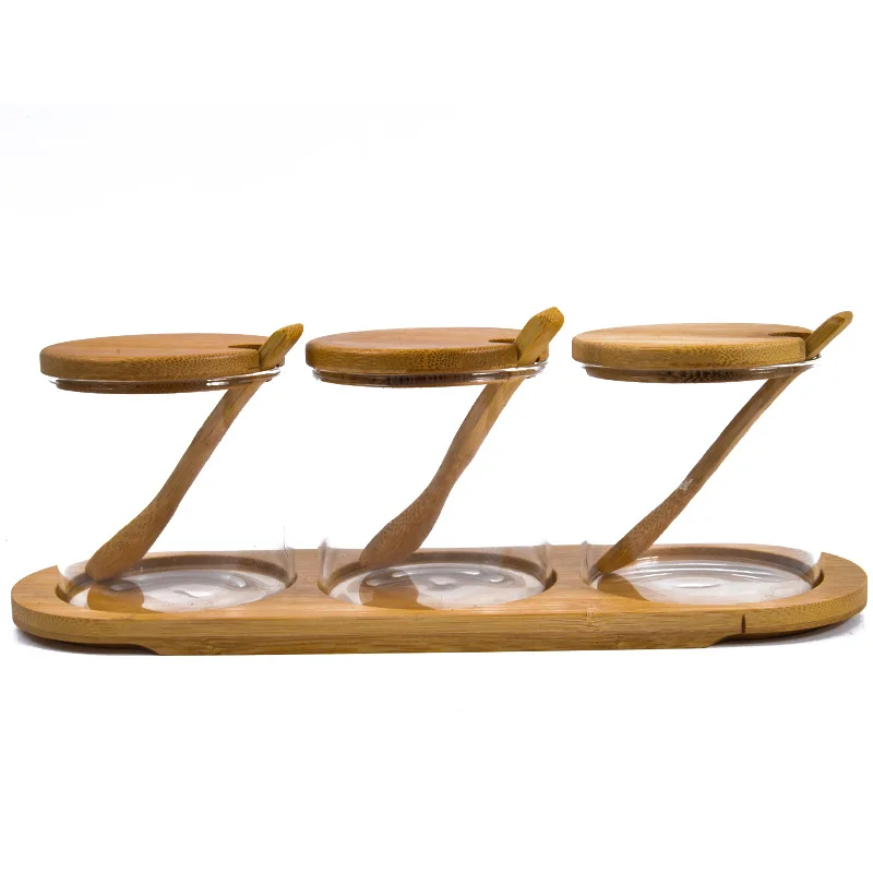 Набор банок для специй стеклянный горшок Кухонный Контейнер аксессуары стойка