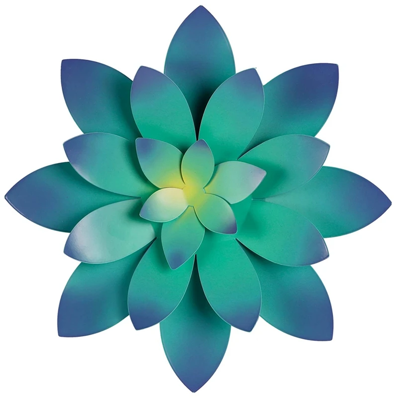 

Metal Wall Decoration, Succulent Flower Art Style Hanging Indoor and Outdoor Family Bedroom Office