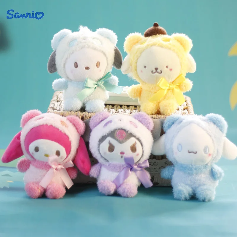 

Плюшевая подвеска «Hello Kitty» Kawaii Sanrio Плюшевая Кукла музыкальная Мелодия рюкзак игрушка подвеска помпон пурин детские подарки