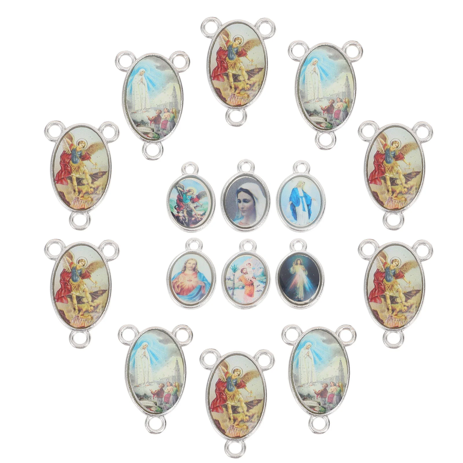 

40Pcs Virgin Mary Pendant Virgin Mary Charm Our Lady Charm Jesus Diy Pendant Bracelets Virgin Pendant Alloy Virgin Rosary Charm