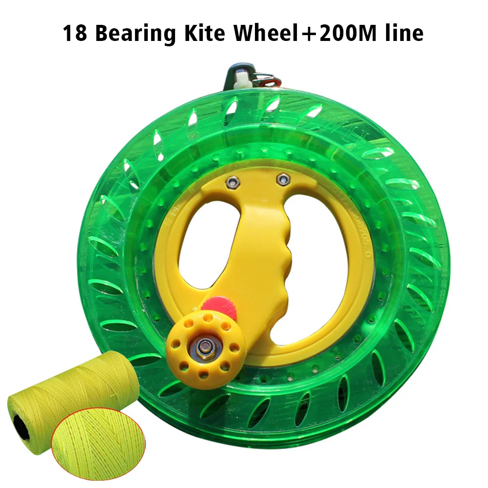 

Kite Wheel For Adults Wind Resistance Outdoor Toys Line Winder Children Grip Flying Handle Accessories Crystal Anti Reversal