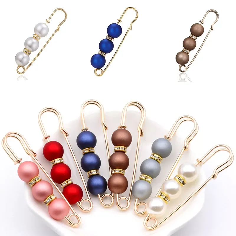 

Pearls Brooch Big Beads Fashion Clothing Brooches For Women Lapel Pin Sweater Dress Brooch Pins Badge Buckle Metal Diy Accessory