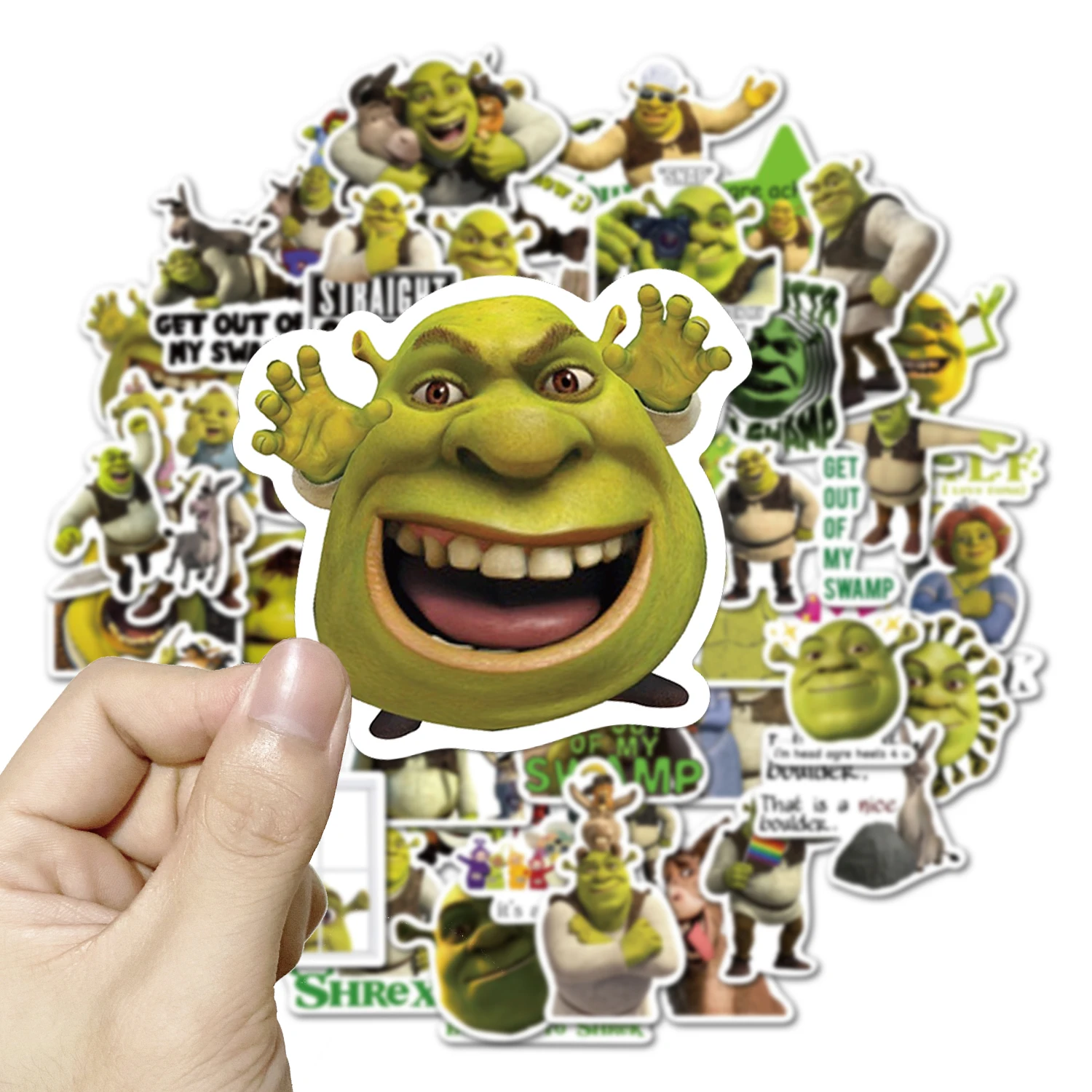 

10/50Pcs Funny Disney Monster Shrek Stickers Vinyl Motorcycle Bicycle Luggage Suitcase Guitar Phone Cartoon Stickers Kids Decal