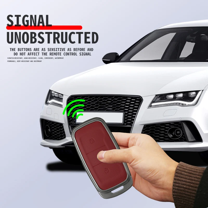 Новый кожаный автомобильный брелок с дистанционным управлением из цинкового