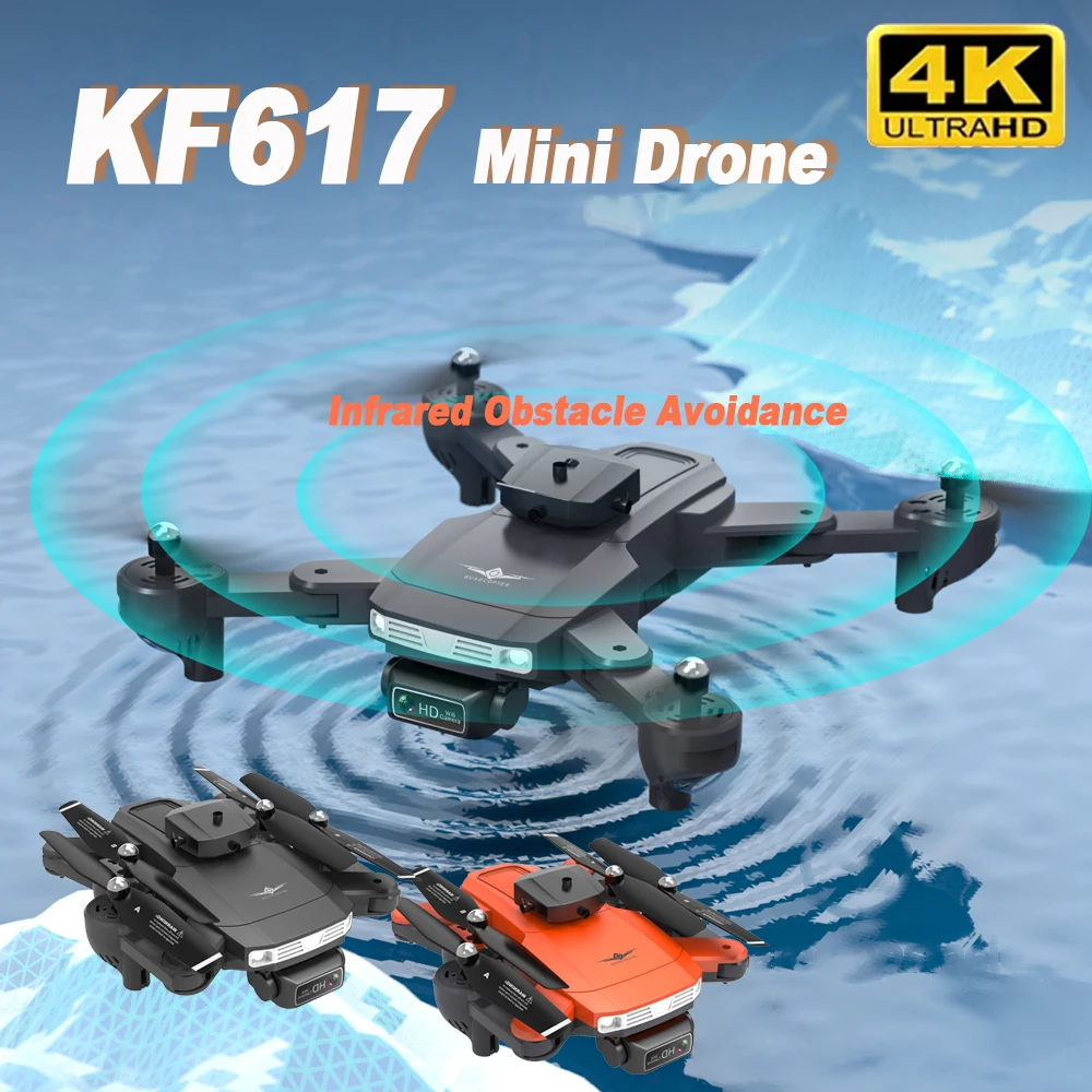 

New KF617 Drone With 4K Professional HD Dual Camera Infrared Obstacle Avoidance Optical Flow Positioning KF617 RC Quadcopter Toy