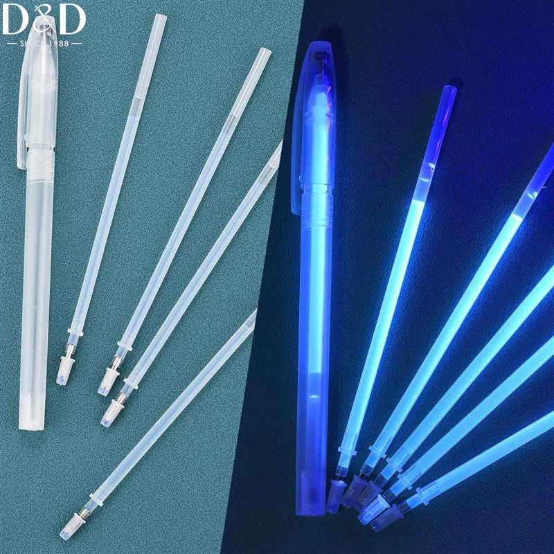 

10/30Pcs Uv Light Invisible Ink Pen with Pen Case Magic Marker Disappearing Fabric Pens Secret Message Kids Party Tailoring
