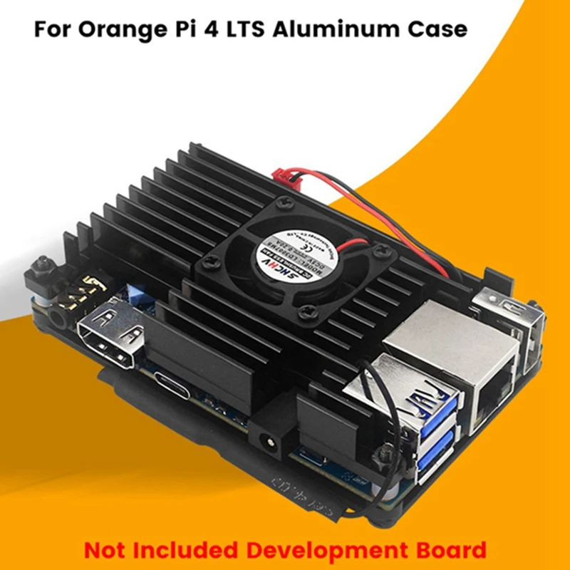 

Алюминиевый Чехол для Orange Pi 4 LTS с охлаждающим вентилятором, макетная плата, защитный корпус с пассивным охлаждением