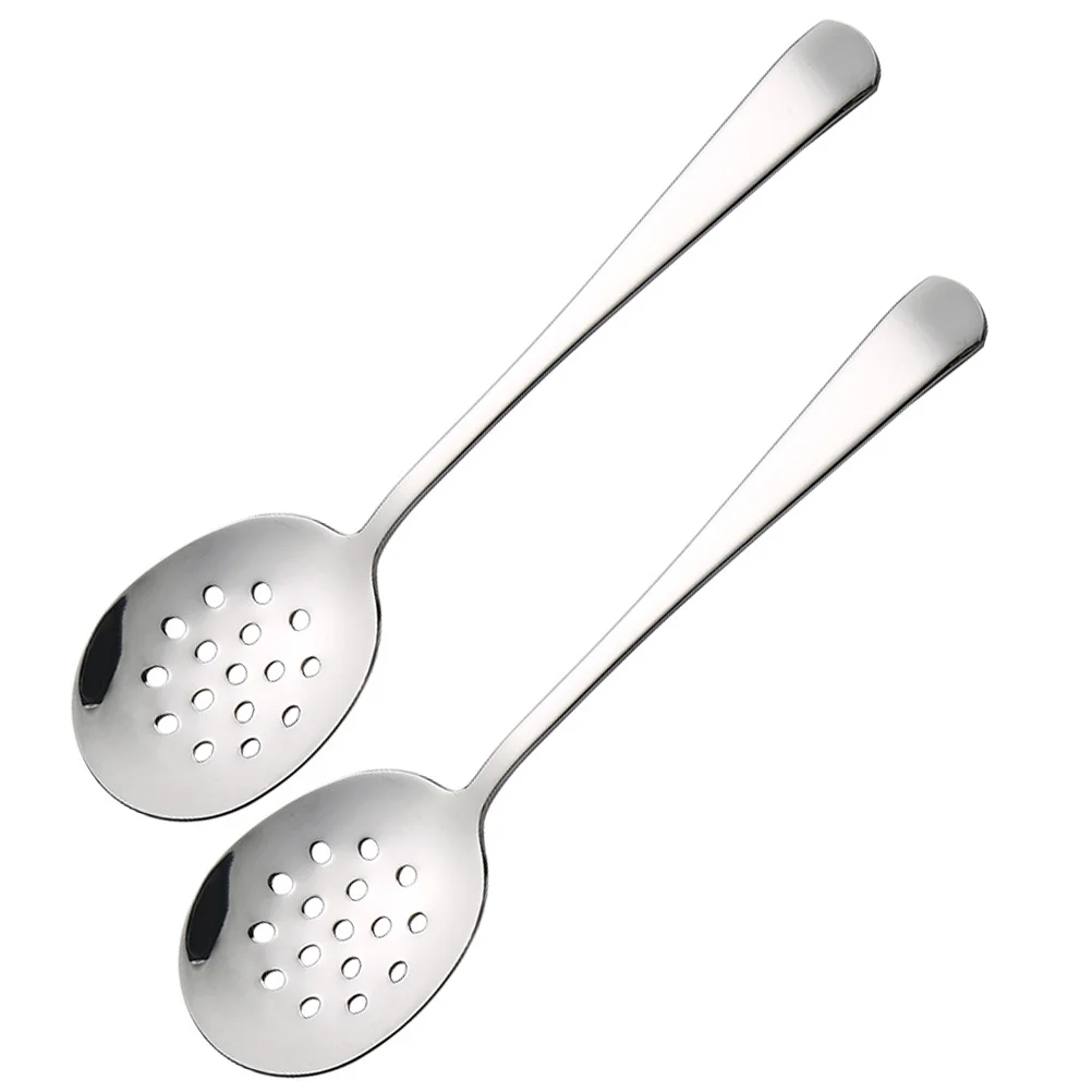 

2pcs Filter Spoon Food Colander Stainless Steel Colander Home Kitchen Gadget