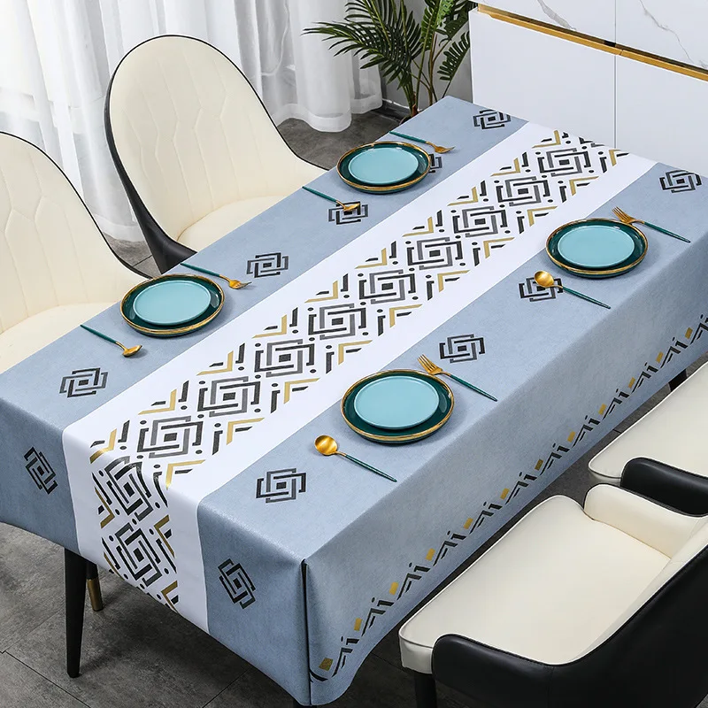 

PVC tablecloth Retro Simplicity Dinning Tablecloth Wedding Decoration Table Cloth Rectangular Not PVC Kitchen Waterproof Table C