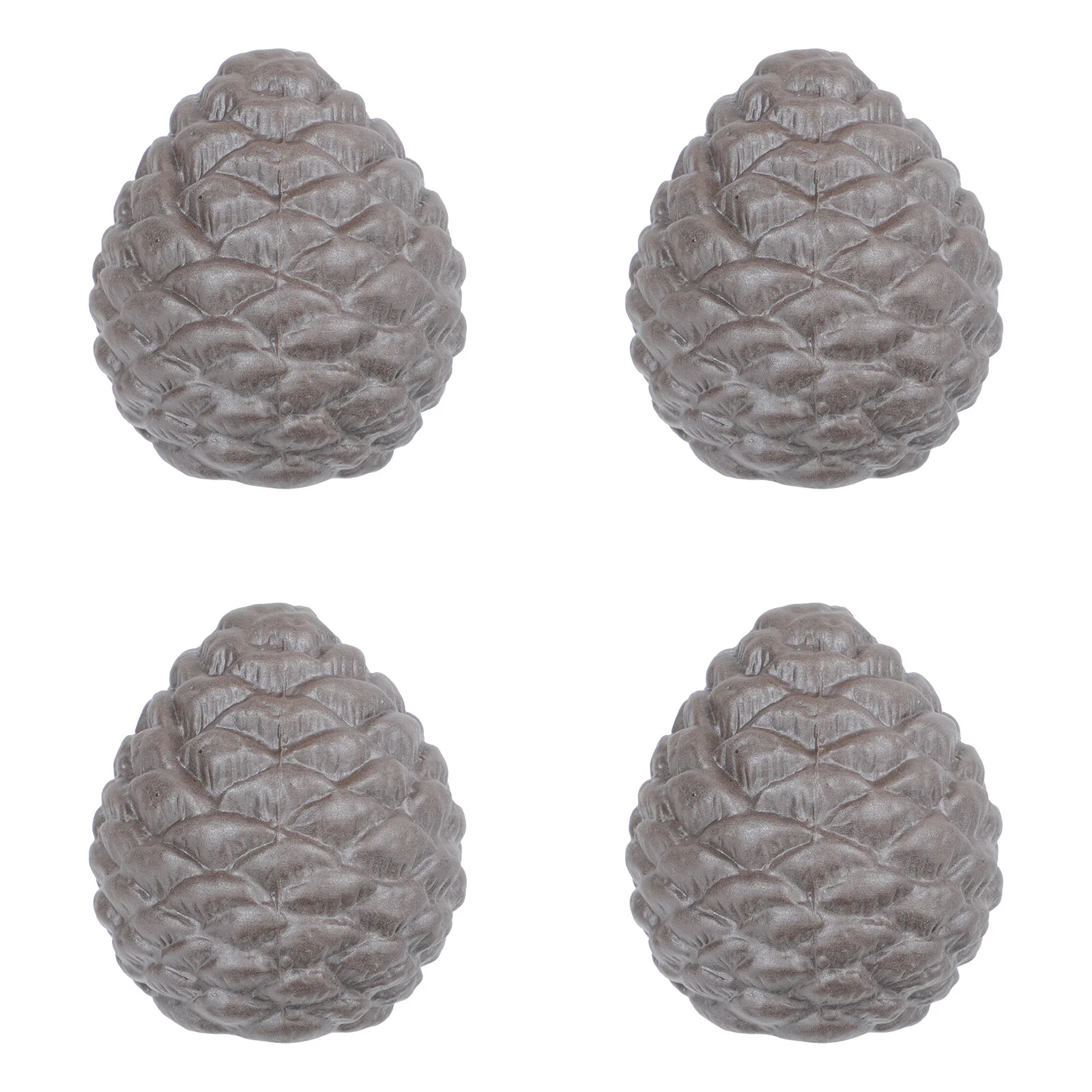 

4pcs Ceramic Pine Cone Ornaments Potted Bonsai Landscaping Pine Cone Decorations