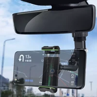 car accessories 1pcs car phone holder mount for rearview mirror seat back headrest hanging clip mobile phone support stand adju