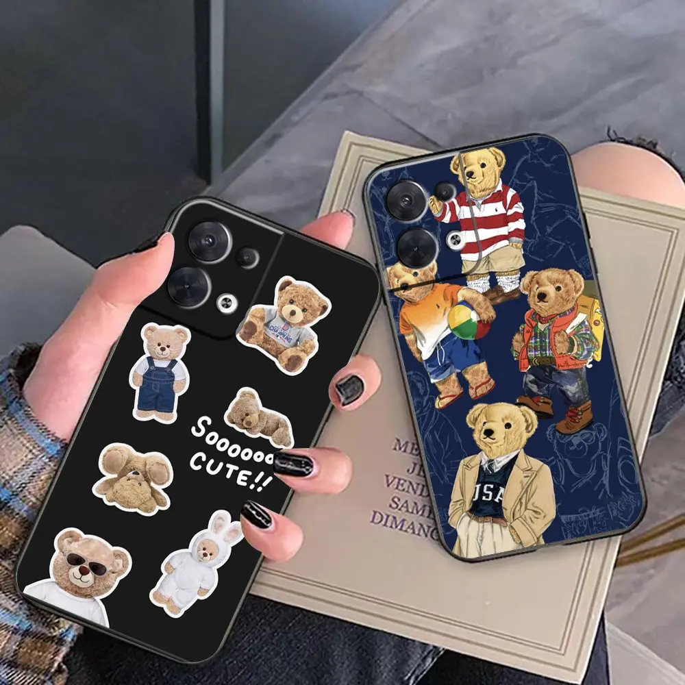 

Funda Coque Case For OPPO FIND X5 X3 X2 RENO 10 8 7 7Z ACE RENO6 4G 6Z 5 4 3 Z Pro Plus 5G Case Para Cover Funny Cute Bear Ted