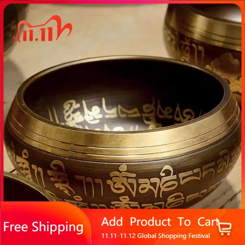 

Copper Spiritual Bowl Mindfulness Yoga Gong Meditation Singing Bowl Healing Spirituality Campana Tibetana Meditation Instruments