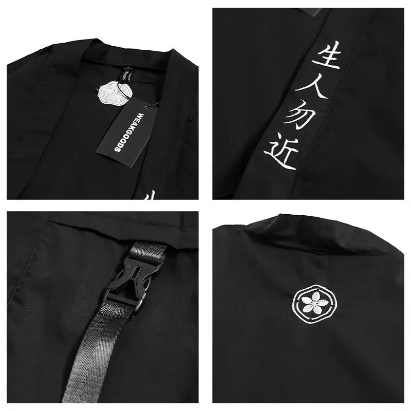 Футболка HOZUHOU Techwear в стиле панк готический кардиган летние футболки с коротким