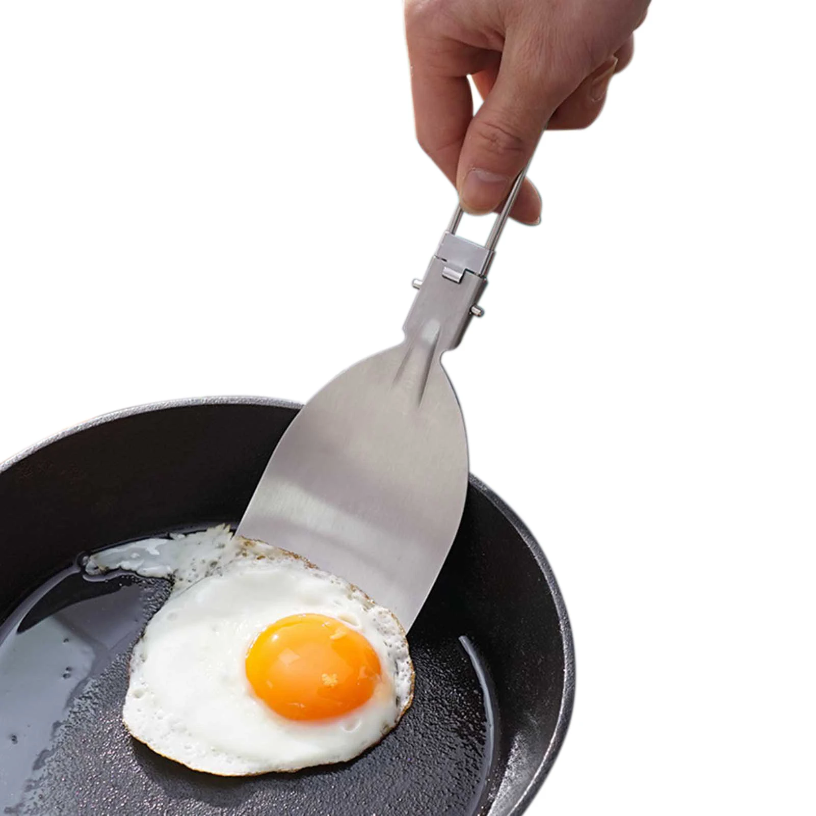 

Stainless Steel Folding Spatula Beefsteak Pancake Food Flat Cooking Shovel Outdoor Cooking Accessories For Camping Travel