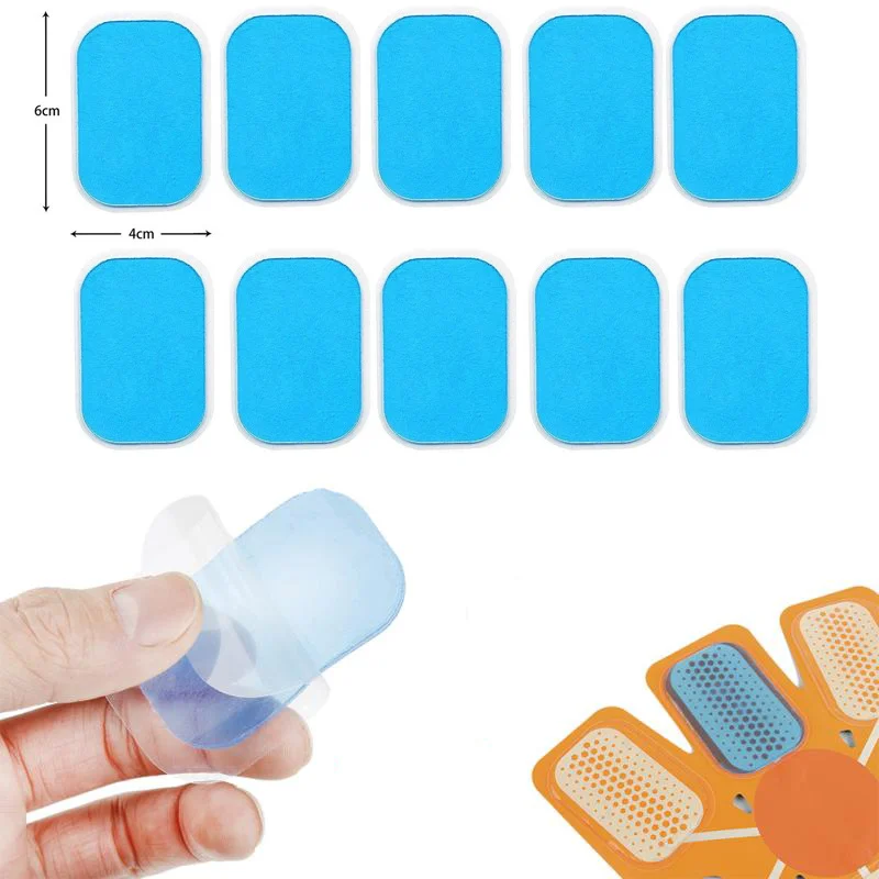 

10Pcs Gel Pads for EMS Abdominal ABS Trainer Weight Loss Hip Muscle Stimulator Exerciser Replacement Massager Gel Patch