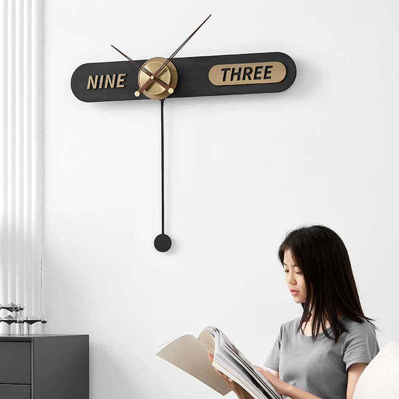 

Gold Black Wall Clock Modern Design Luxury Nordic Battery Led Wall Clocks Quartz Bedroom Small Horloge Room Decor YYY35XP